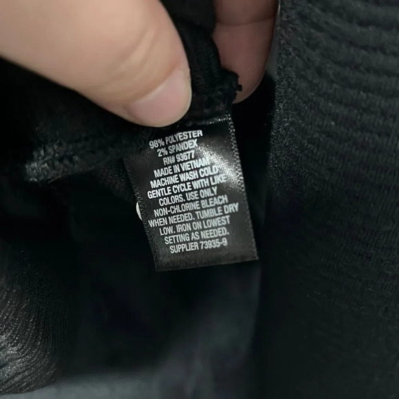 Worthington women’s boat neck puff 3/4 length sleeves black ribbed blouse size L - Picture 8 of 8